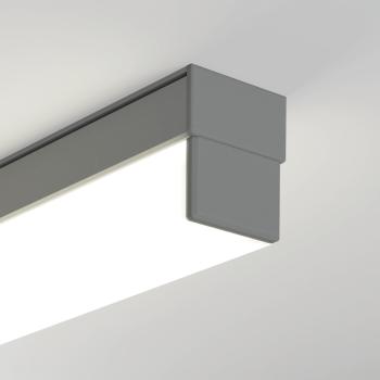 Preview: Graue Schutzkappe für LED-Aluprofile